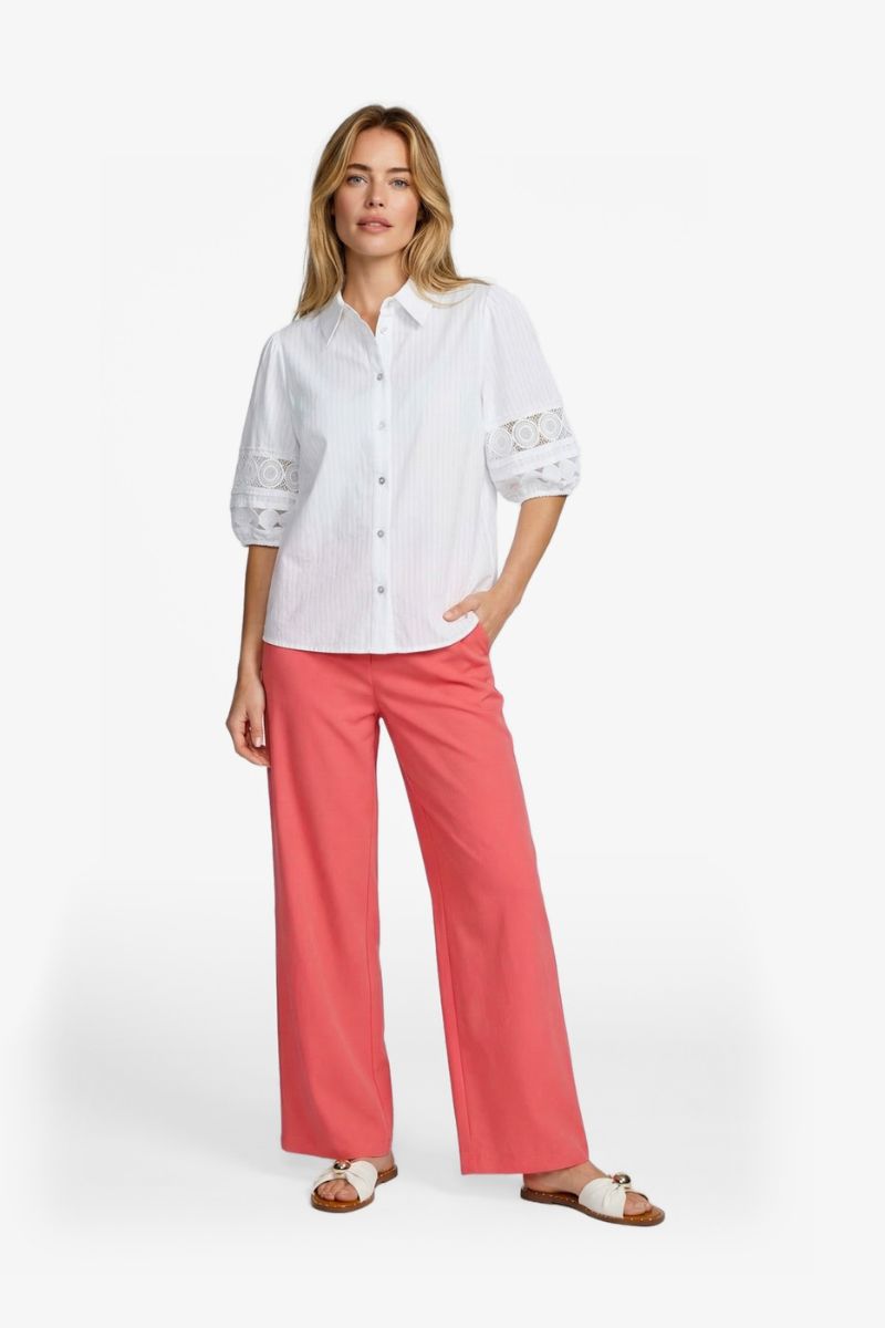 C&S The Label Liora Blouse Offwhite | Tijdloos & Licht